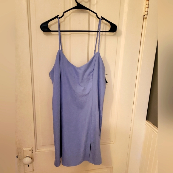 Forever 21 Dresses & Skirts - Light Blue Faux Suede Summer Dress